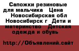 Сапожки резиновые для мальчика › Цена ­ 400 - Новосибирская обл., Новосибирск г. Дети и материнство » Детская одежда и обувь   